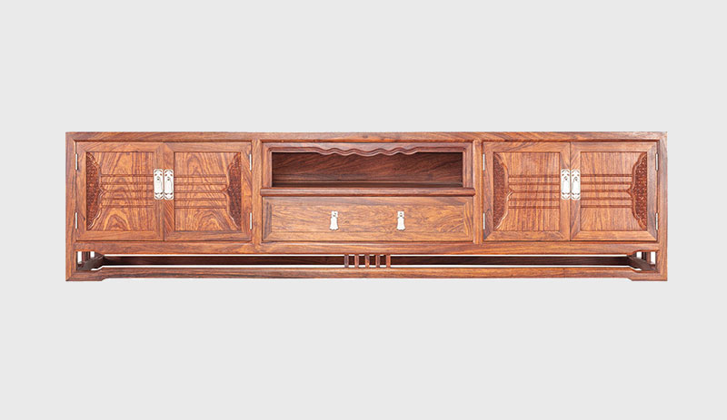 中原刺猬紫檀电视柜低柜现代中式全实木电视柜客厅高低柜